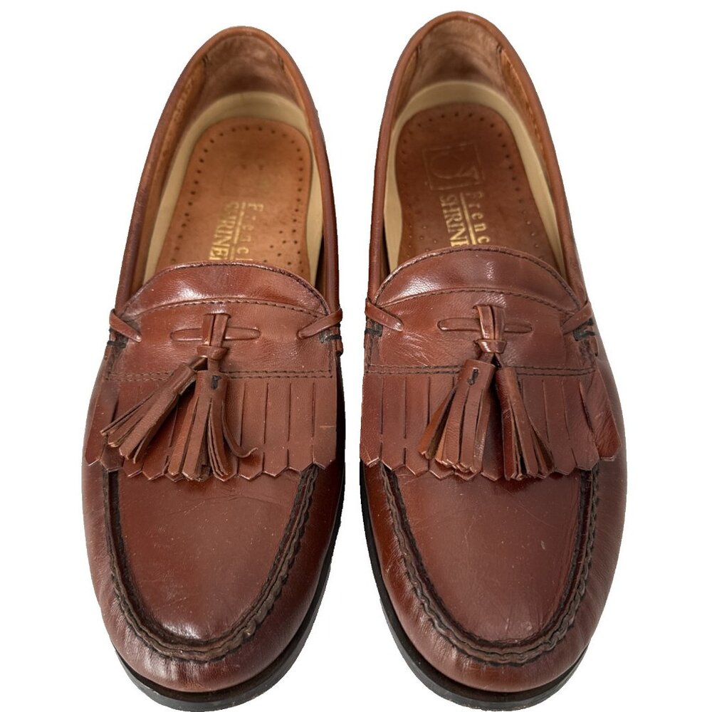 French Shriner Brown Tassel Loafers 10.5‎ M Drexel Leather Comfort Casual Dress